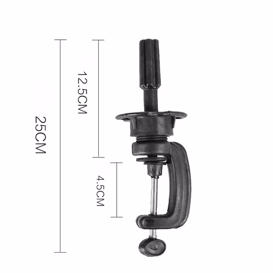 Soporte de cabeza de maniquí, soporte de abrazadera de sujeción estándar para cosmetología, soporte de mano para práctica de manicura, mesa giratoria ajustable C
